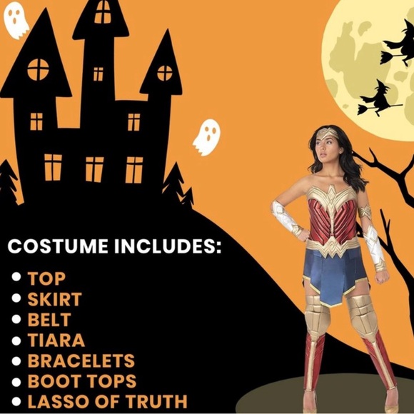 NWT DC FIGHT FOR JUSTICE LEAGE WONDER WOMEN COSTUME. Women’s Size Small/Petite. - Picture 5 of 10